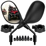 KEMIMOTO ATV Mirrors Rear View Mirror, ATV Accessory 360 Degrees Ball-Type Motorcycle Rear View Mirrors with 7/8" Handlebar Mount Compatible with Polaris, Can-Am, Kawasaki, Snowmobile