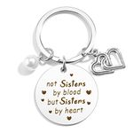 BOMEON Sister Gifts Kering for Friends Friendship Women Graduation Best Friend Bff Keychain Presents Her Birthday Valentine's Day New Year Anniversary and Christmas Sister8 Stainless Steel