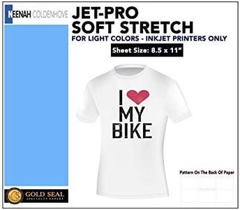 Iron ON Heat Transfer Paper Jet-PRO SS SOFSTRETCH 8.5 X 11 Custom Pack 25 Sheet