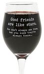 Funny Guy Mugs Good Friends are Like Stars Wine Glass, 11-Ounce - Unique Gift for Women, Mom, Daughter, Wife, Aunt, Sister, Girlfriend, Teacher or Coworker (Several Styles to Choose from)