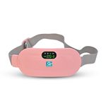 Q DEVICES Menstrual Heating Pad for Cramps, 3 Heat Levels & 4 Massage Modes, Portable Period Pain Relief Belt, Rechargeable, Safe - Auto-Off 30min