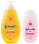 Johnson & Johnson Baby No More Tears Baby Shampoo 500Ml & Baby Lotion (White, 200Ml)