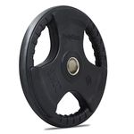 Bodymax Olympic Rubber Radial Weight Disc Plate - Black, 20 kg
