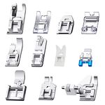 11 Pcs Presser Foot Feet Sewing Machine Spare Parts,Sewing Machine Presser Foot Set,Walking Foot Kit,Sewing Machine Feet,for Brother Singer Babylock Janome Toyota Low Shank Sewing Machines Use