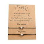 DORAFO String Bracelets, Braided Matching Bracelets Gift With Message Card For Mother, Daughter, Best Friend, Grandmother, Couples And Teacher -Star For Women