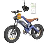 Gyrocopters Ocean Electric Bike for Adults with NFC Lock Key Card, 20"x4 Fat Tire | 1500W Ebike, Speed upto 55Km/h, PAS Range upto 115Km 48V 15.6Ah Removable Battery Hydraulic Brake Triple Suspension
