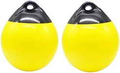 X-Haibei Pair of Boat Fender Ball Round Anchor Buoy, Dock Bumper Ball Inflatable Vinyl Shield Protection Marine Mooring Buoy for Sea & Lake Dock, Floats,Yacht, Ship, Fishing Boat