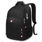 Della Gao Anti-Theft Laptop Backpack,Business Travel Backpack Bag with USB Charging Slit,Water Resistant Computer Rucksack Work Backpack for Mens Womens Fits 15.6 Inch Laptop Black