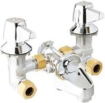 Central Brass 1177-A Central Brass Two Handle Shelf Back Bathroom Faucet Chrome