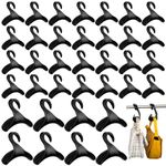 Maitys 36 Pcs Purse Hanger Hook Acrylic Bag Hanger Handbag Tote Bag Rack Holder Closet Organizer Storage for Backpacks Tote Holder Over The Closet Rod Hanger for Storing Handbags Satchels (Black)