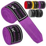 8Xsports Boxing Hand Wraps Inner Gloves for Boxing Wraps set - 4.5m Elasticated Thumb Loop Bandages Men Women Under Mitts Boxing Wrist Wraps Protection, Muay Thai MMA Kickboxing Martial Arts Training