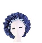 Agasti Handmade Fully Reversible Luxuries Pure Satin Hair Bonnet satin sleep cap(pack of 1) (blue)