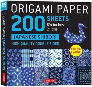 Origami Paper 200 Sheets Japanese Shibori: Extra Large High Quality Double-Sided: Extra Large Tuttle Origami Paper: Double-Sided Sheets (12 Designs & Instructions for 6 Projects Included)