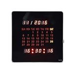 Focket Digital Wall Clock, 7.87 Inch Perpetual Calendar, Large Display, Digital Clock, Battery Operated LED Digital Alarm Clock, Wall Calendar, Creative Table Clock for Elderly, Bedroom