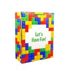 TASCHE Paper Lego Design Bag For Return Gift, Small Presents, Weddings, Birthday, Holiday Presents (Size 12 X 9.5 X 4 Inch | Pack Of 30),Multicolor