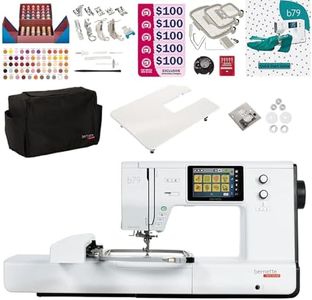 Bernette B79 Sewing and Embroidery Machine Combo | Computerized Touchscreen Machine with 3 Hoops, Sunset Thread Kit, $500+ Embroidery Design Tools, Presser Feet, Extension Table & More