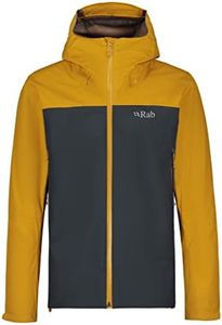 Rab Men's Arc Eco Waterproof Breathable Jacket for Hiking, Trekking, & Skiing - Dark Butternut/Beluga - Large