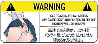 EARLFAMILY 5.1'' Funny Car Sticker for Panties Warning Peek Slap Decal Anime Vinyl JDM Window Wall DIY Stickers Scratch-Proof Decor