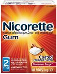 Nicorette Stop Smoking Aid Cinnamon Surge Gum, 2 mg - 100 Each