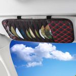 2PCS Car CD Holder Storage Case, Car/Truck/SUV Sun Visor Organizer, Personal Belonging and Registration, Cards, Document, Ticket Storage Pouch + 10 Pocket CD