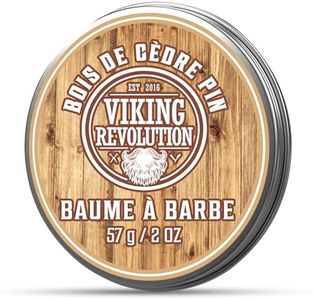Viking Revolution - Baume Barbe Homme avec Huiles d'Argan & Jojoba - Coiffe, Renforce & Adoucit la Barbe & la Moustache - Barbe Baume Bio Sans Rinçage pour Homme - Parfum Cedar & Pine - 57 g