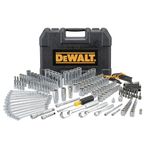 DEWALT Mechanic Tool Set, 247-Piece, 1/4 in., 3/8 in. and 1/2 in. Drive, SAE, Ratchets, Sockets, Hex Keys, Combination Wrenches, Polish Chrome Finish (DWMT81535)