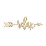Relax Right Arrow Wood Sign Home Decor Wall Art Hanging Rustic Unfinished 24" x 8"