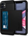 SPIGEN Slim Armor CS Case Designed for Apple iPhone 11 (2019) Card Slider Holder Cover - Black