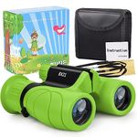 Kids Binoculars,Shockproof 8 x 21 High Resolution Compact Kids Binoculars Real for 3-12 Boys and Girls,Perfect for Bird Watching, Hiking,Camping,Travel, Christmas Birthday Gift (Light Green)