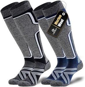 Cirorld Merino Wool Ski Socks Women Men,2 Pairs Knee High Winter Warm Skiing Socks Performance Thermal Snowboarding Socks