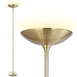 Floor Lamp, Standing Lamp, 20W 2000LM LED Torchiere Floor Lamp, Stepless Dimmable, Touch Control, 3000K Daylight, 50000hrs Lifespan, Floor Lamps for Living Room, Standing Lamps for Bedroom, Gold