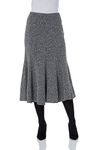 Roman Originals Flared Skirt for Women UK Ladies Flute Peplum Textured Fit & Flare Pencil Jersey A Line Midi Pleated Elasticated Waist Pull On Work Occasion Office - Grey - Size 14