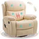 HOMCOM PU Leather Massage Recliner 