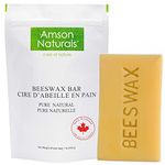 Beeswax Bar (Made in Canada) 1lb /454g by Amson Naturals-100% Pure & Natural Cosmetic Grade, Premium quality Block