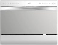 Midea MDC22P2ASS Energy Star Portable Dishwasher, 6 Place Settings & 6+2 Washing Programs.Most of The Cleaning Cycles, Including Auto, Heavy, Normal, Delicate, ECO, Quick and Rinse, White