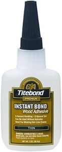 Titebond Instant Bond Thin Adhesive, 3-second Bond, Home Repair, Woodworking, Crafts, Hairline Cracks, Filling Wood Knots, 4 oz. 6202