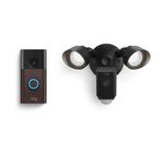 Ring Battery Doorbell Venetian Bronze + Ring Floodlight Cam Plus Black