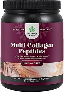 Multi Collagen Protein Powder for Women and Men - Keto Hydrolyzed Collagen Peptides 45 Servings Hair Skin and Nails Vitamins - Unflavored Bovine Type 1 3 for Bone Joint Support