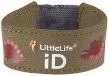 LittleLife Safety Wristband, Kids iD Bracelet With iD Cards For Emergency Contact Or Medical Information - Dinosaur