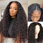 28 Inch Curly Human Hair Wigs For Black Women Glueless Wig Human hair Curly Wigs V Part Curly Wig Human Hair Upgrade U Part Wigs Glueless Full Head Clip In Half Wigs 180% Density