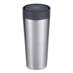 Circular & Co Thermal Stainless Steel Travel Mug - 16oz/454ml - Insulated Reusable Coffee Cup - 100% Leakproof & Lockable - 6 Hours Hot/Cold - Push Top, One Hand Open, 360 Drinking Coffee Tumbler