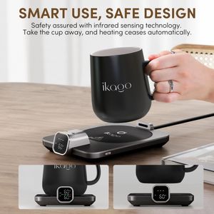 ikago Smart Heated Coffee Mug Set – Temperature Control, 12oz