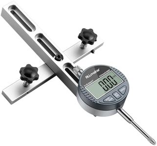 ALLmeter Digital Table Saw Gauge with Dial Indicator 0-1 Inch Range,CNC Machined Aluminum Bar for Fence Alignment on Table Saws Bandsaws (Fits 3/4" or 19mm Groove Width)
