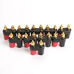 Vktech 10PCS Terminal Binding Post Power Amplifier Dual 2-way Banana Plug Jack AD