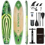 STARCITY 11'6"*34"*6" Stand Up Paddle Board,Inflatable Paddle Boards for Adults w/a Simple and Non Slip Design, Moderate Length and Easy Operation, Suitable for Adults Green.