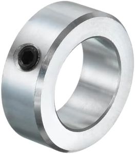 uxcell Set Screw Collars 1-1/8" Bore Carbon Steel Shaft Collars, 1-3/4" OD, 5/8" Width Axle Collar Clamp for Linear Rod Shaft Guide