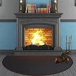 Fire-Resistant Half-Round Fireplace