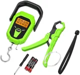 Ankilo Digital Fishing Scale, Digital Hanging Scale with Lip Gripper, Portable Luggage Scale, 110lb/50kg Weight Max, High Contrast Hanging Weigher for Boat, Fishing Gifts for Men