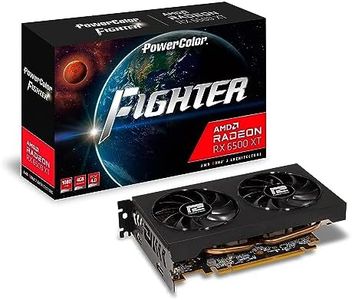 PowerColor Fighter AMD Radeon RX 6500 XT Gaming Graphics Card with 4GB GDDR6 Memory (Renewed)