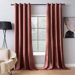 MIULEE Elegant Velvet Curtains Dusty Rose Pink Grommet Curtains Thermal Insulated Soundproof Room Darkening Blackout Curtains/Drapes for Girls & Ladys Living Room/Bedroom Decor 52 x 96 Inch 2 Panels